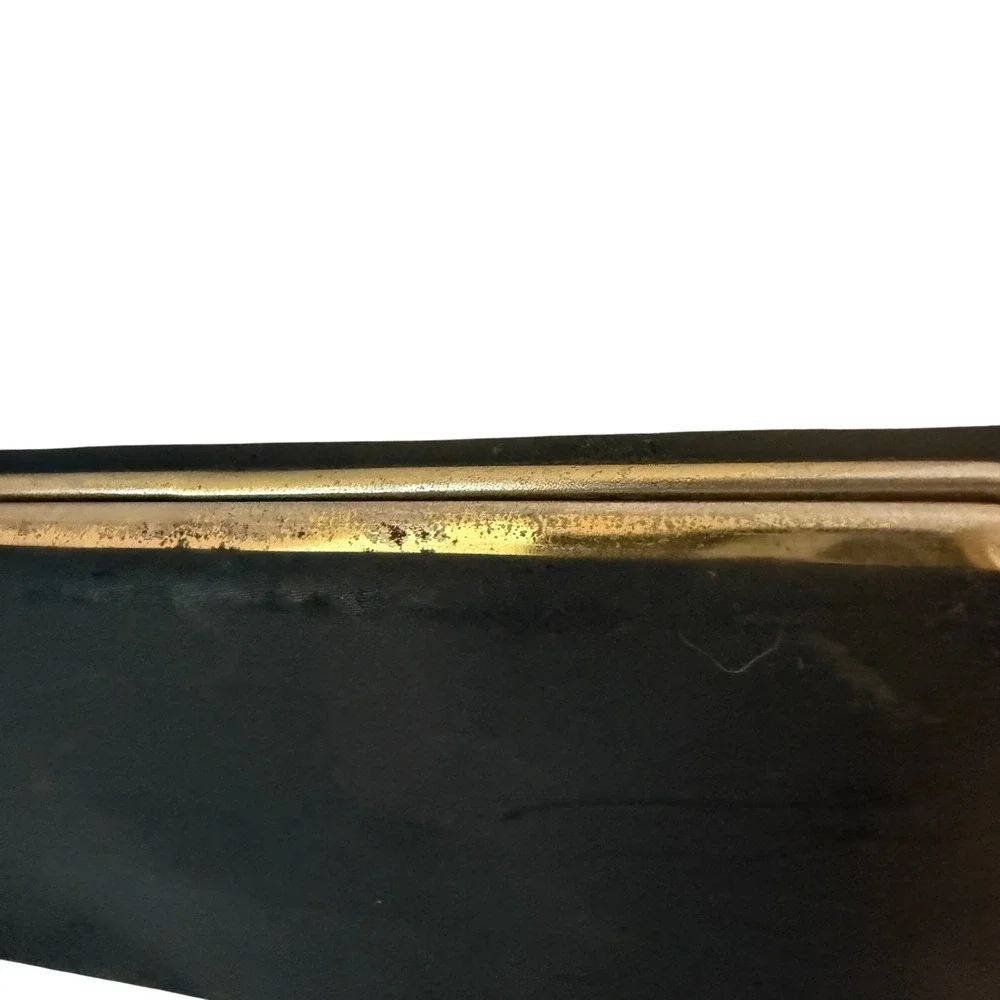 Vintage Mid Century Clutch Bag Women‎ Black Gold Evening MCM Formal Minimalist
